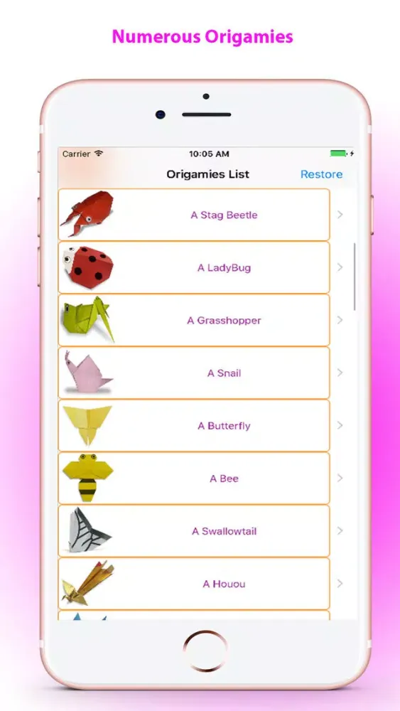 Capturas de pantalla de Origami Instructions