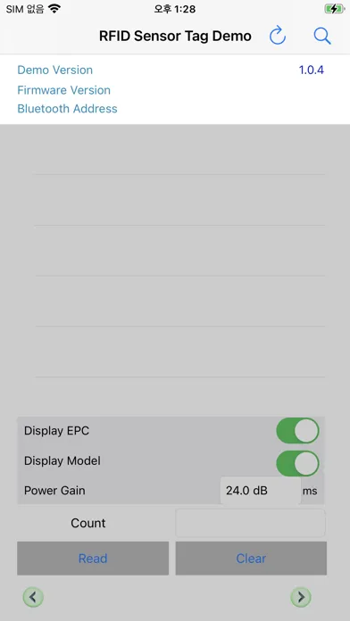 RFID Sensor Tag Demo Screenshots