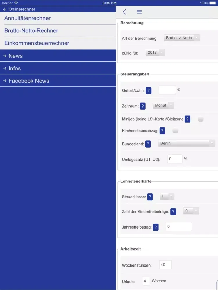 Alt & Partner - Steuerberatung iPad  Screenshots