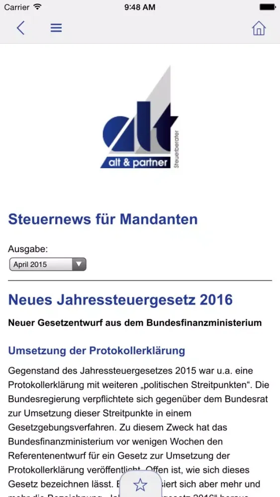Alt & Partner - Steuerberatung Screenshots