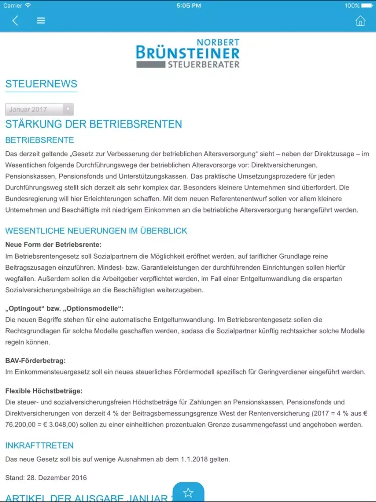 Norbert Brünsteiner iPad  スクリーンショット