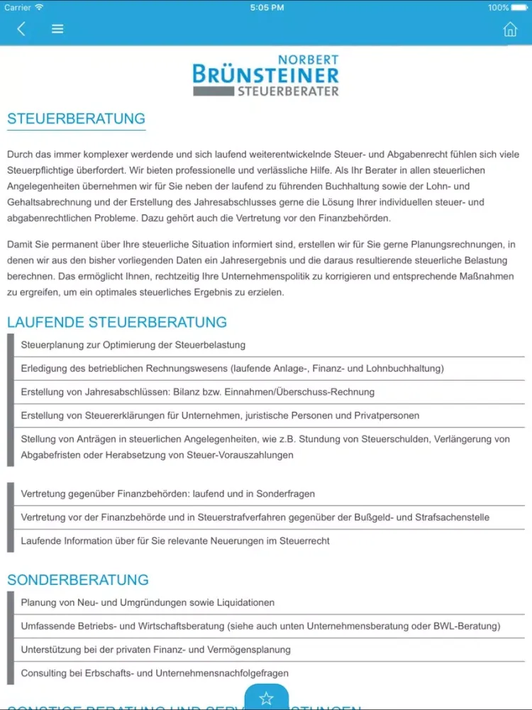 Norbert Brünsteiner iPad  スクリーンショット