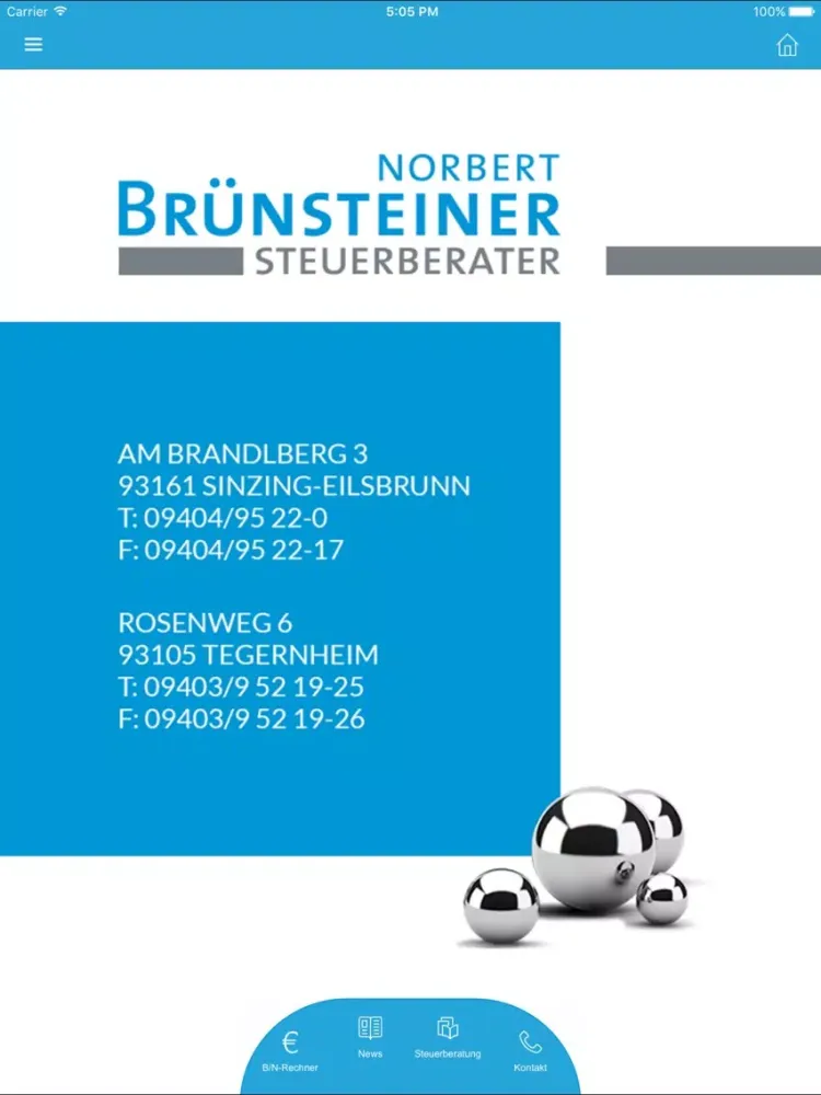 Norbert Brünsteiner iPad  スクリーンショット