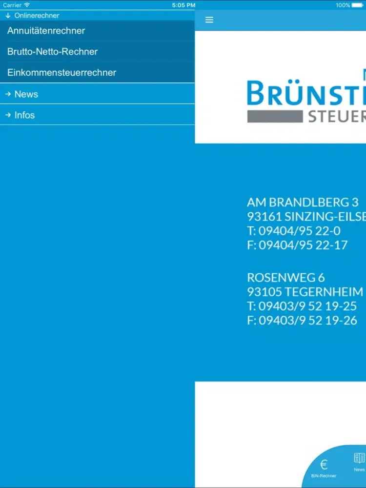 Norbert Brünsteiner iPad  スクリーンショット
