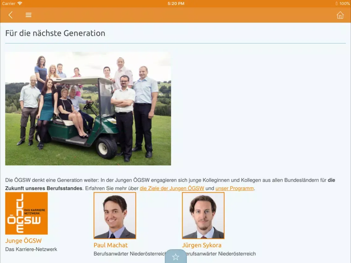 ÖGSW iPad  스크린샷