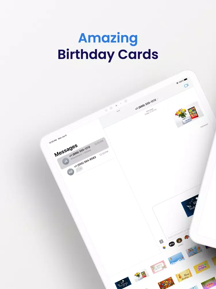 Capturas de tela do Birthday Wish Sticker Pack iPad 