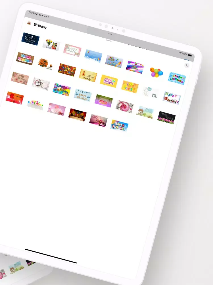 Capturas de tela do Birthday Wish Sticker Pack iPad 