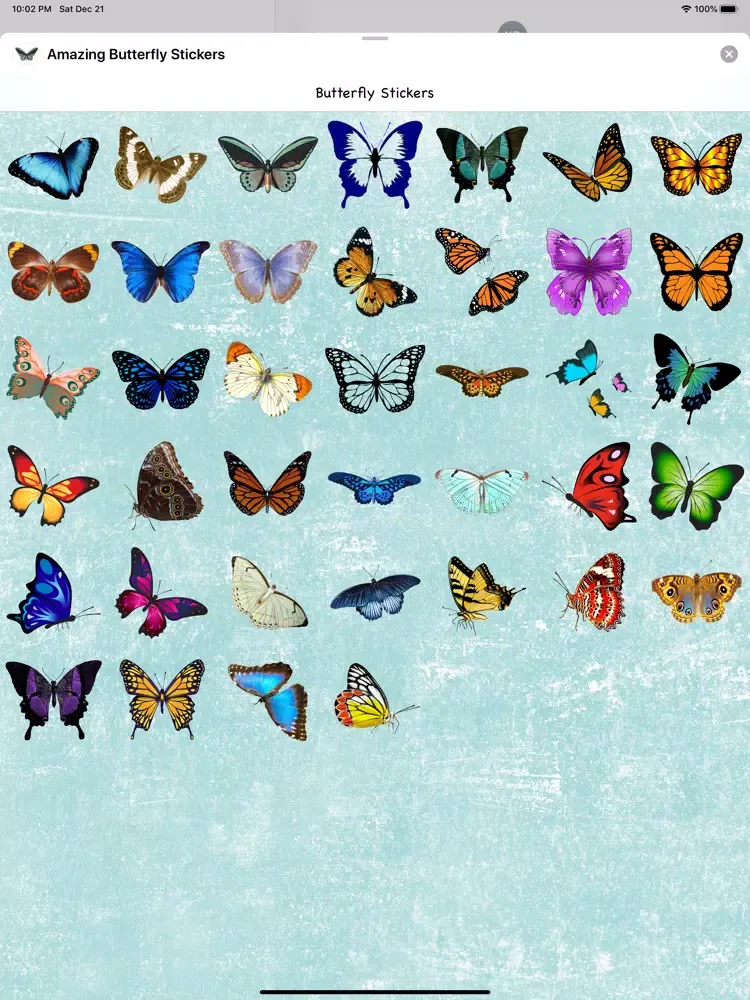 Amazing Butterfly Stickers iPad  스크린샷