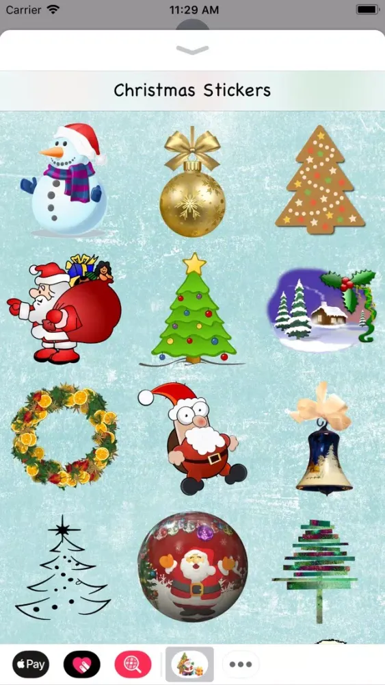 Tangkapan layar Christmas Stickers Collection