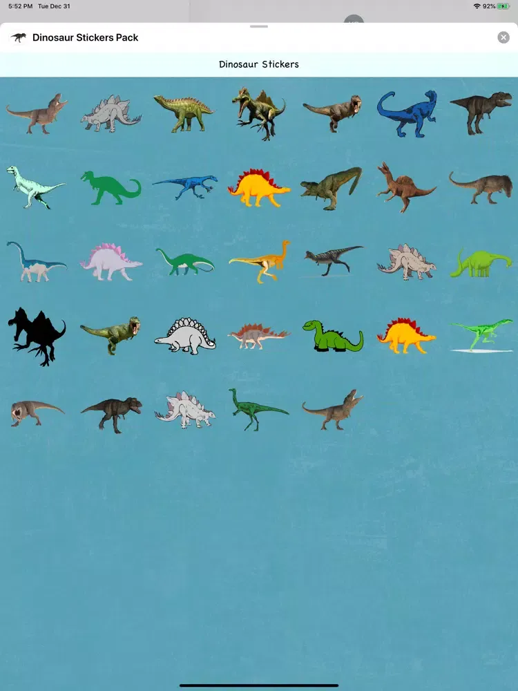 تصاویر Dinosaur Stickers Pack iPad 