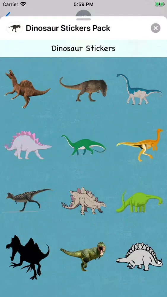 تصاویر Dinosaur Stickers Pack