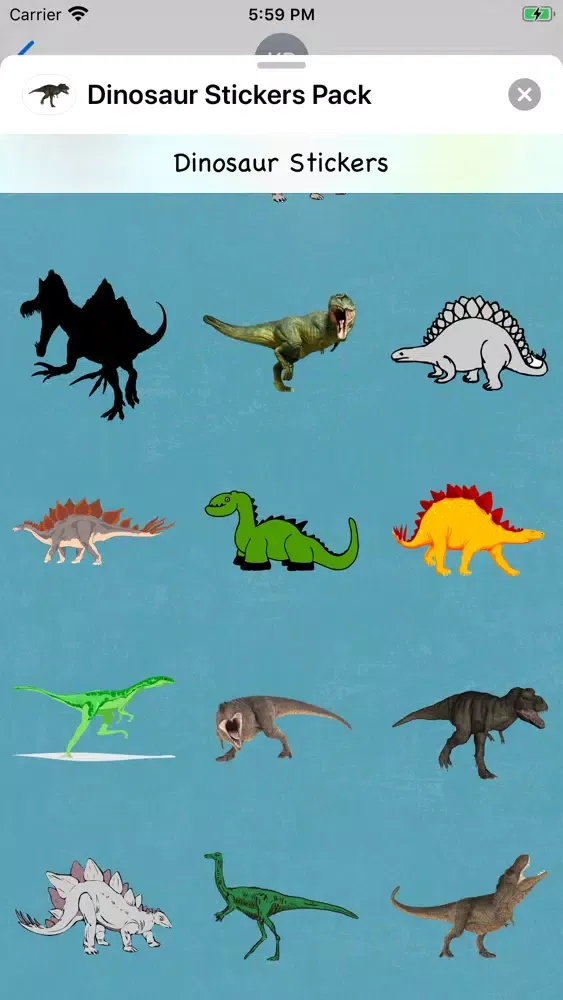 تصاویر Dinosaur Stickers Pack