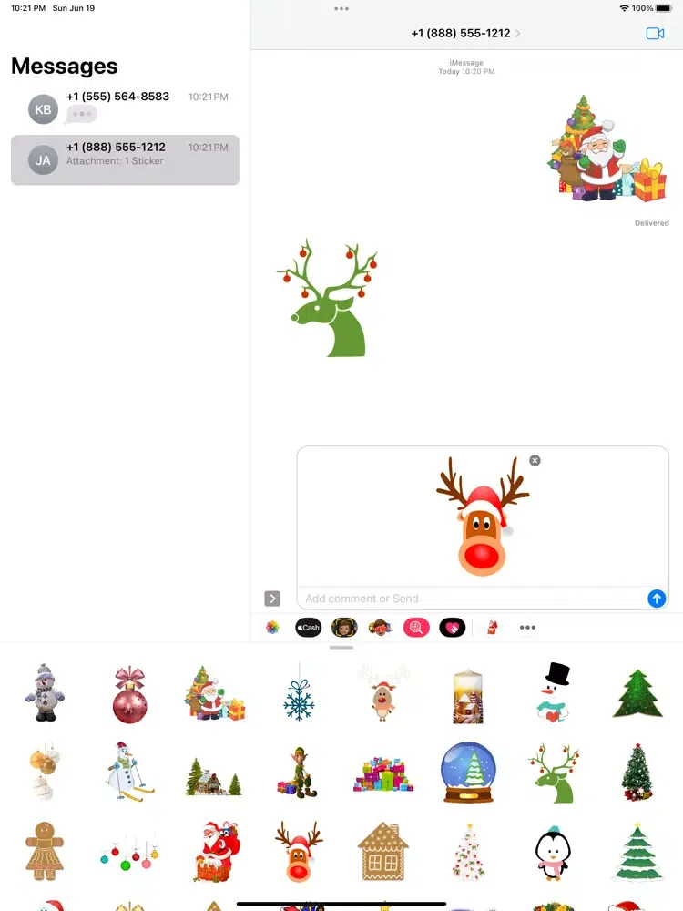 Merry Christmas Stickers Pack. iPad 應用截圖