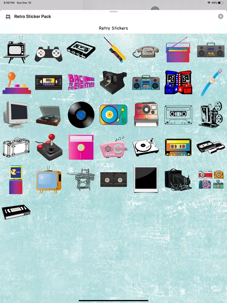 Zrzuty ekranu Retro Sticker Pack iPad 