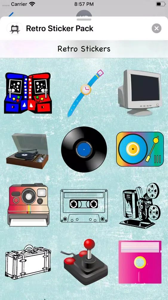 Zrzuty ekranu Retro Sticker Pack