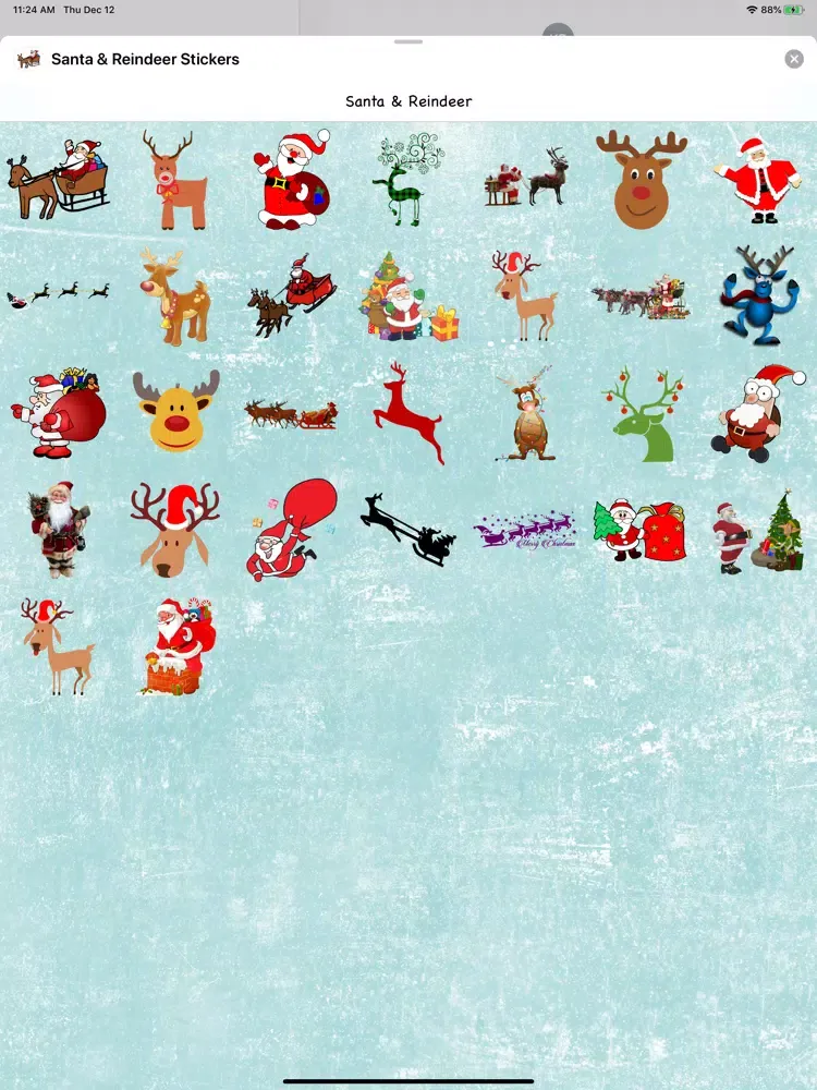 Capturas de tela do Santa & Reindeer Sticker Pack iPad 