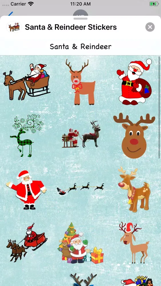 Capturas de tela do Santa & Reindeer Sticker Pack