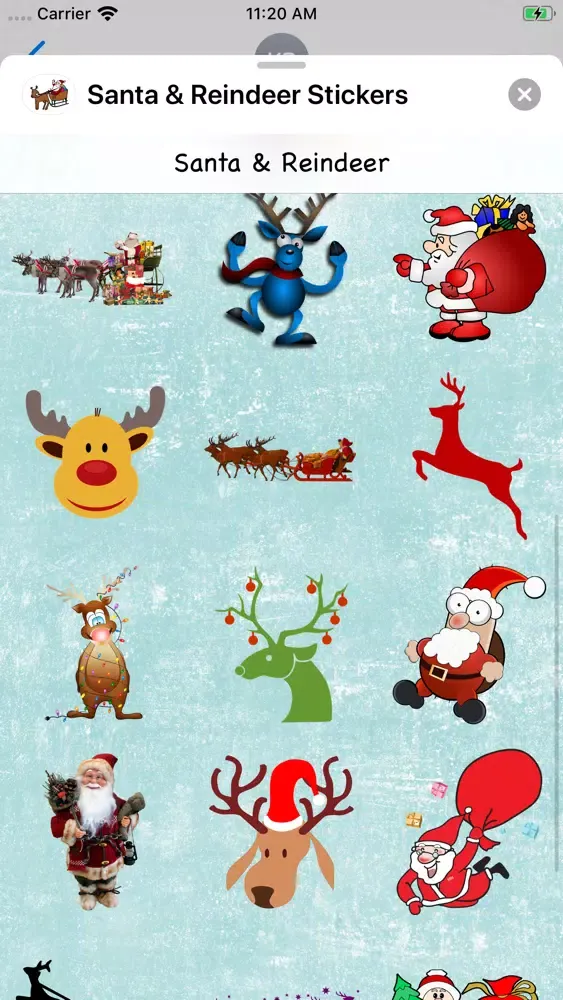 Capturas de tela do Santa & Reindeer Sticker Pack