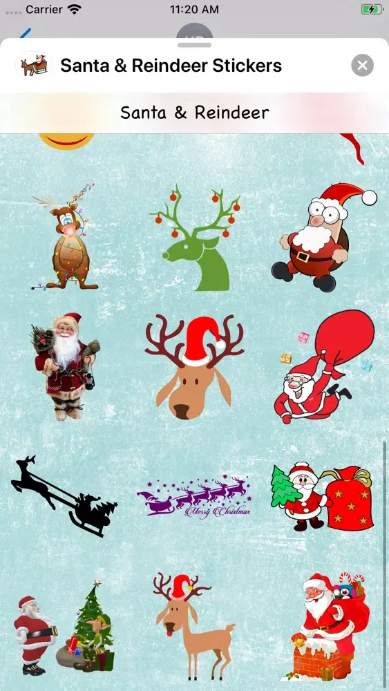 Capturas de tela do Santa & Reindeer Sticker Pack