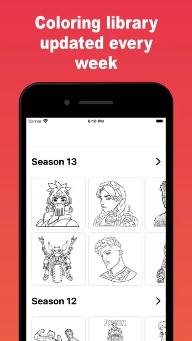 Captures d'écran de Colortnite: Nite Coloring Game