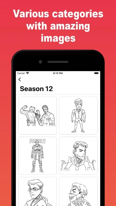 Captures d'écran de Colortnite: Nite Coloring Game