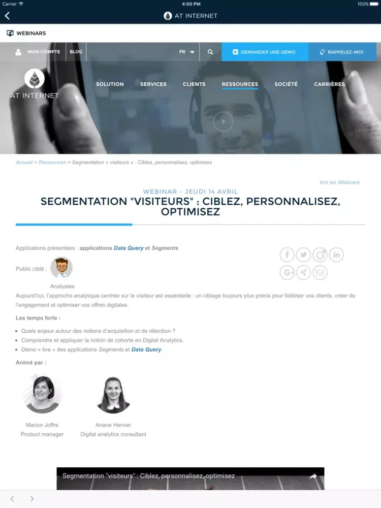 Screenshot di AT Ressources iPad 