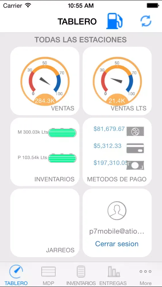 Capturas de tela do Control Gas Mobile