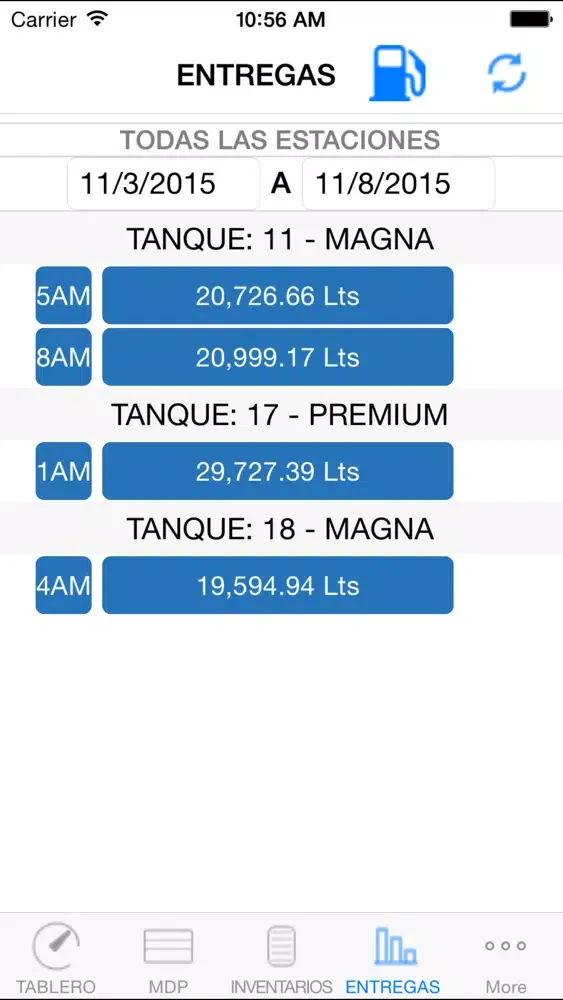Capturas de tela do Control Gas Mobile