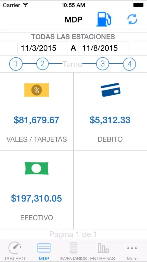 Capturas de tela do Control Gas Mobile