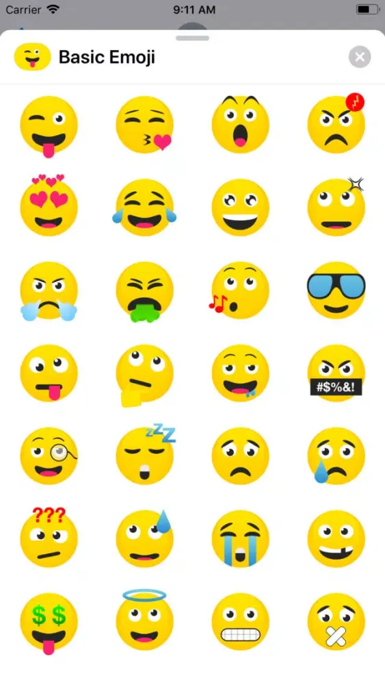 Capturas de tela do Basic Emoji