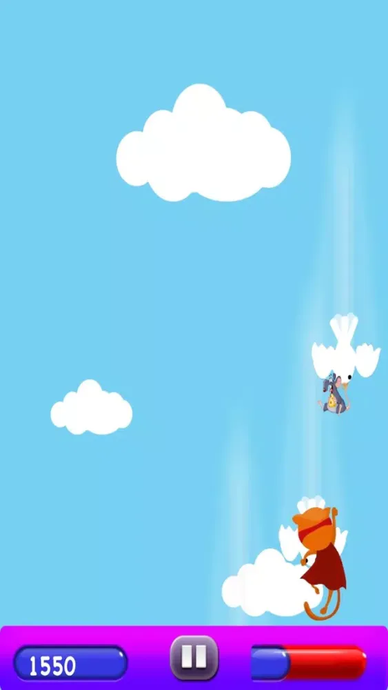 Tangkapan skrin Flying Meow Arcade - A Cat Mission Avoiding Game