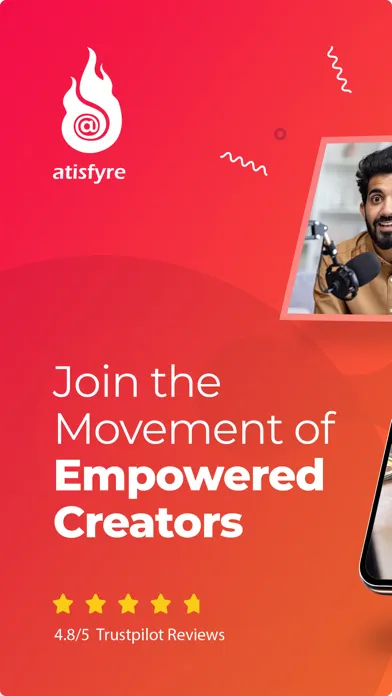 Atisfyre - Influencer's App Screenshots