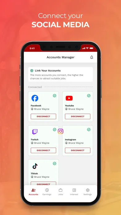 Atisfyre - Influencer's App Screenshots