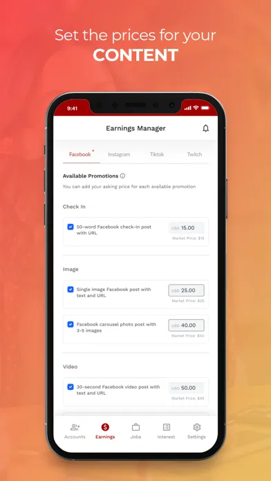 Atisfyre - Influencer's App Screenshots