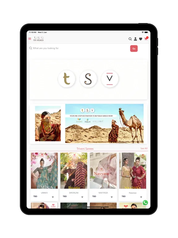 Ảnh chụp màn hình của TSV World iPad 