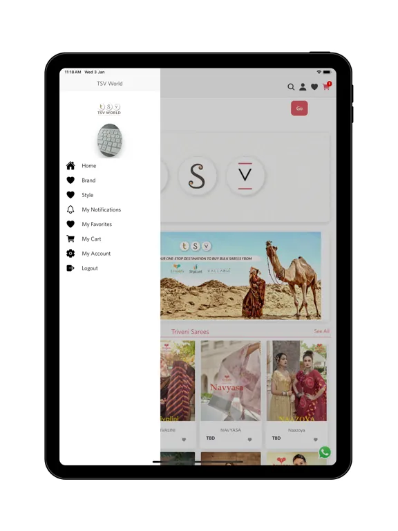 Ảnh chụp màn hình của TSV World iPad 