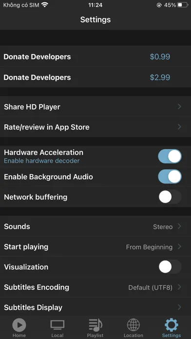 Скриншоты HD Player