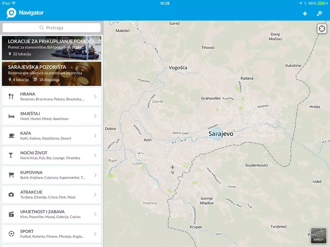 Capturas de tela do Navigator.ba - Sarajevo Map and City Guide iPad 
