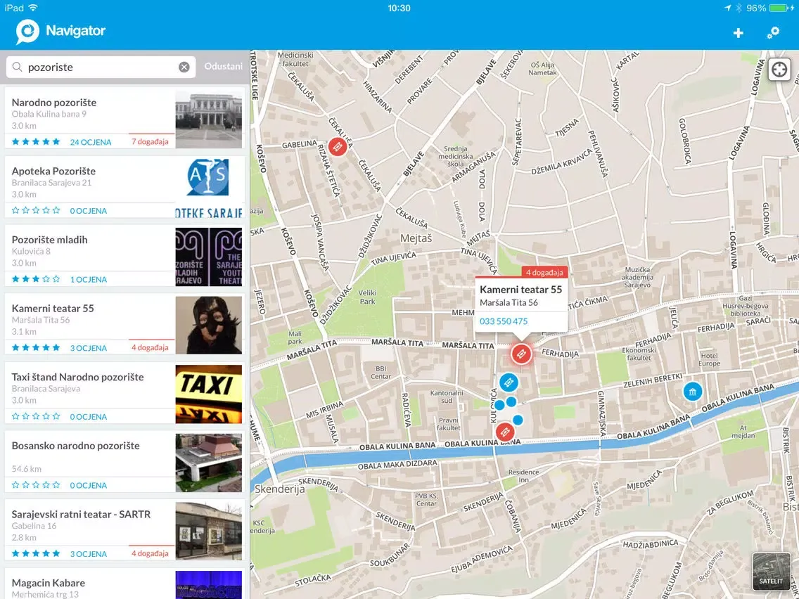Capturas de tela do Navigator.ba - Sarajevo Map and City Guide iPad 