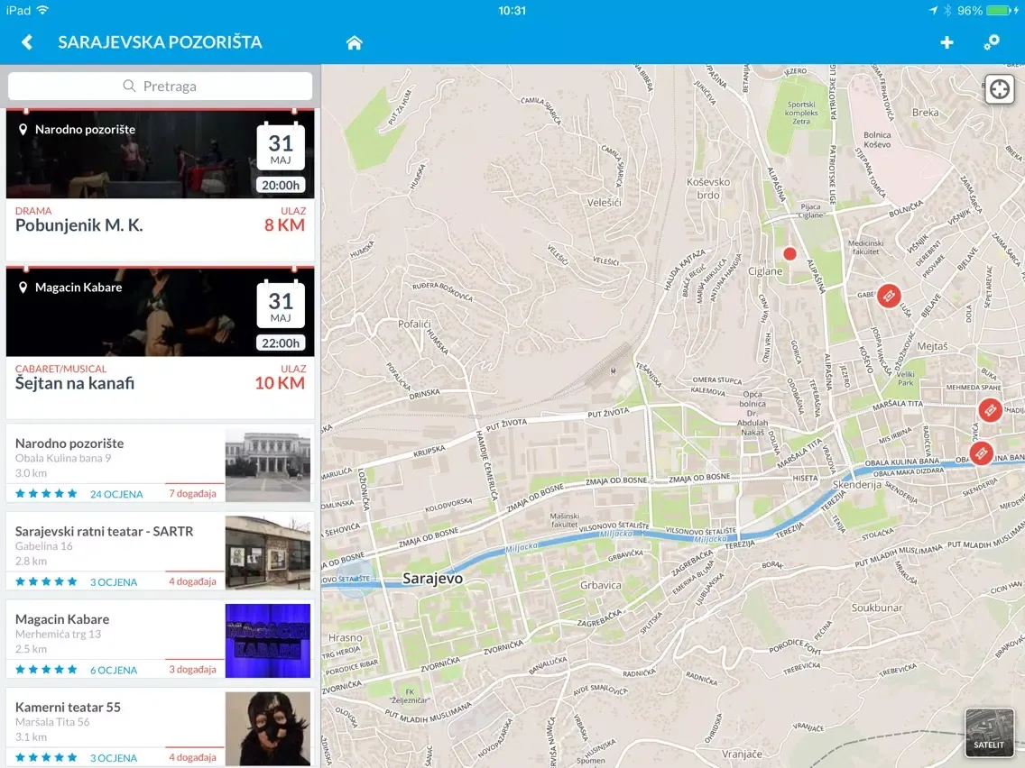 Capturas de tela do Navigator.ba - Sarajevo Map and City Guide iPad 