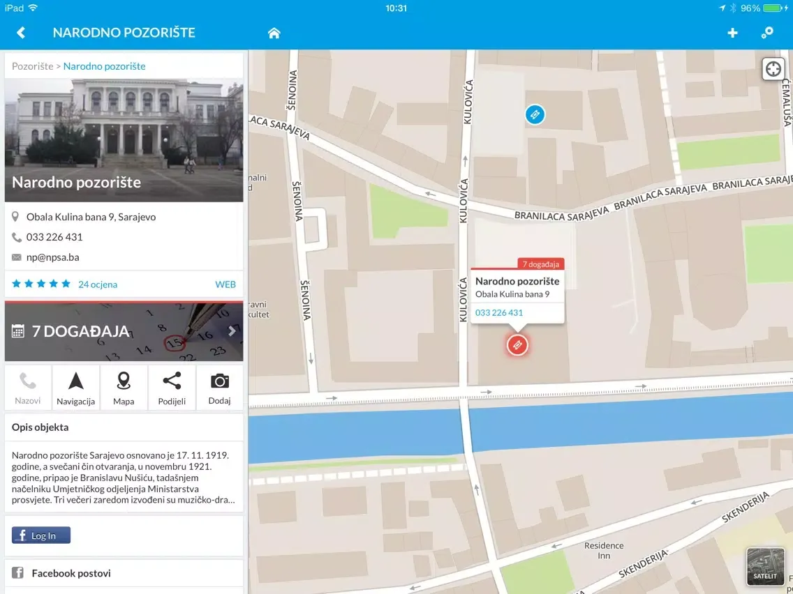 Capturas de tela do Navigator.ba - Sarajevo Map and City Guide iPad 