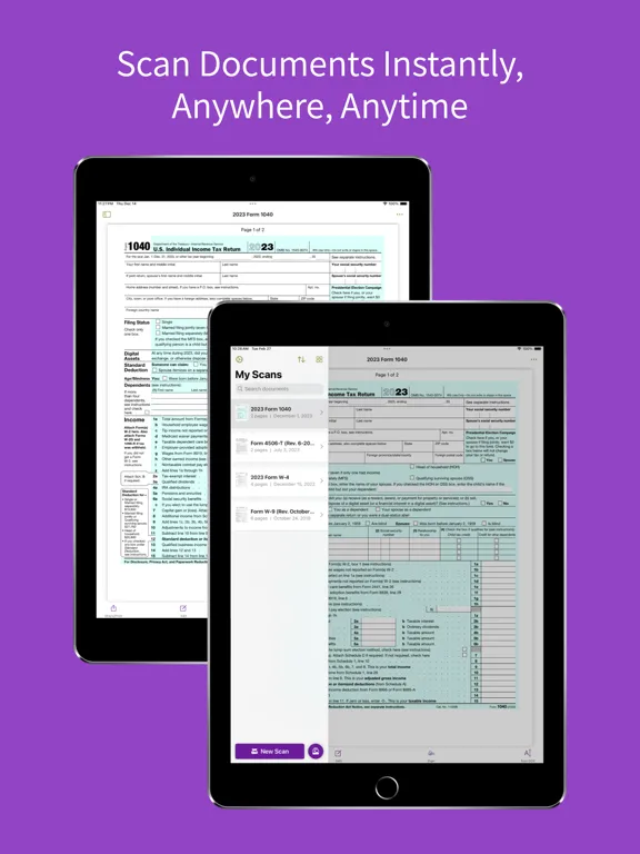 Capturas de tela do SimpleScan PDF Contract Scan iPad 