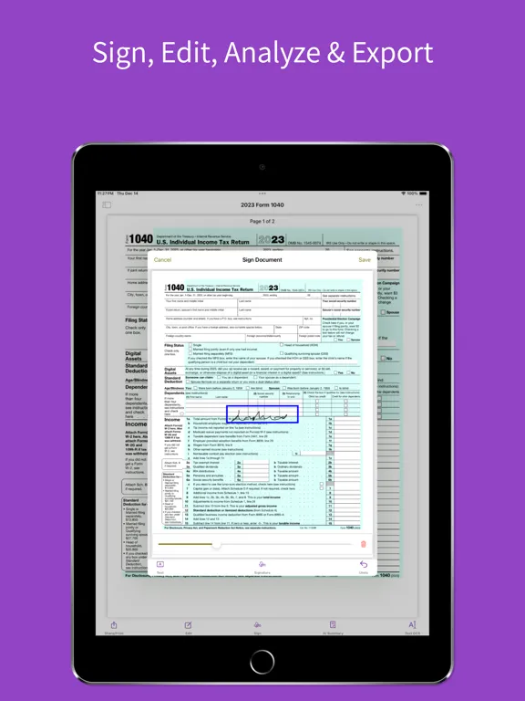 Capturas de tela do SimpleScan PDF Contract Scan iPad 