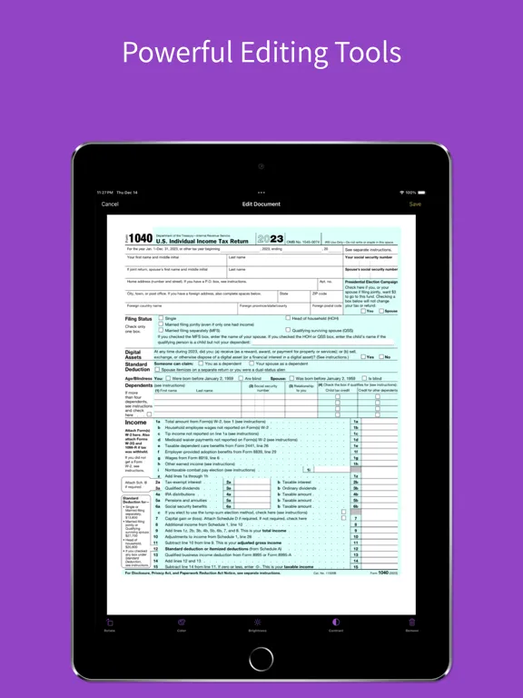 Capturas de tela do SimpleScan PDF Contract Scan iPad 