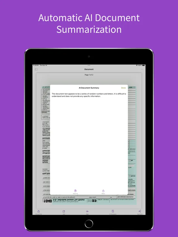 Capturas de tela do SimpleScan PDF Contract Scan iPad 