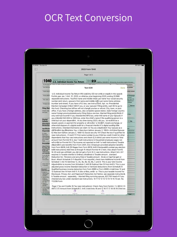 Capturas de tela do SimpleScan PDF Contract Scan iPad 