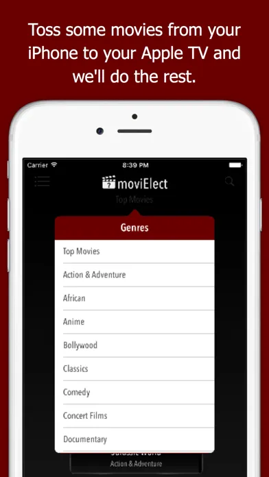 Capturas de tela do moviElect - Decide Which iTunes Movie or Rental to Watch for TV & Mobile