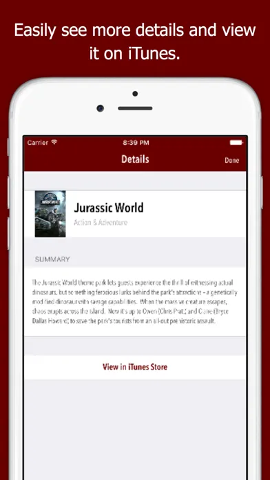 Capturas de tela do moviElect - Decide Which iTunes Movie or Rental to Watch for TV & Mobile
