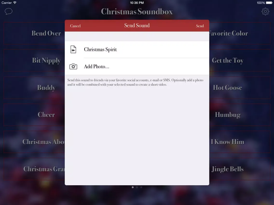 Christmas Soundbox - Sounds of the Holidays from Movies, TV, & Pop Culture Soundboard iPad 应用截图