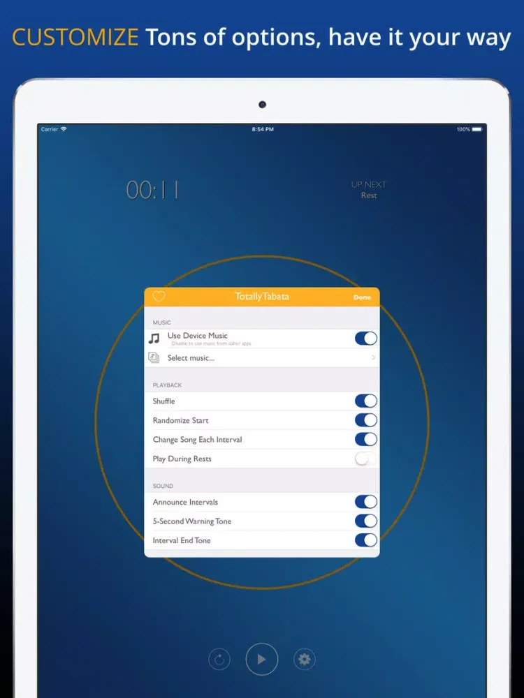 Totally Tabata Timer Protocol+ iPad  سکرین شاٹس
